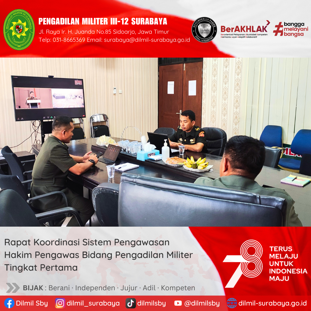 Kegiatan Pembukaan Rapat Koordinasi Sistem Pengawasan Hakim Pengawas