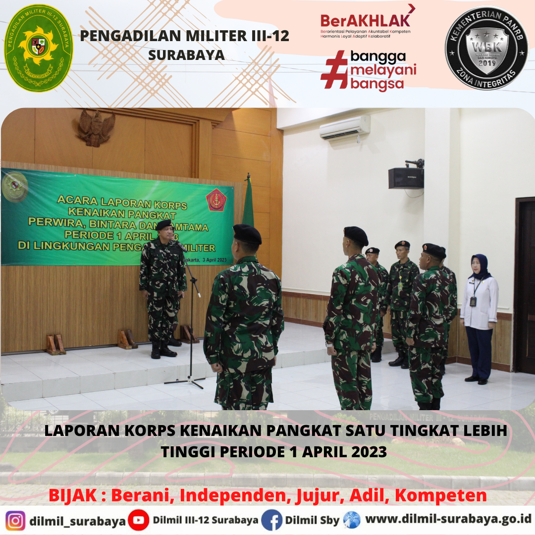 Laporan Korps Laporan Korps Kenaikan Pangkat Perwira Bintara Dan