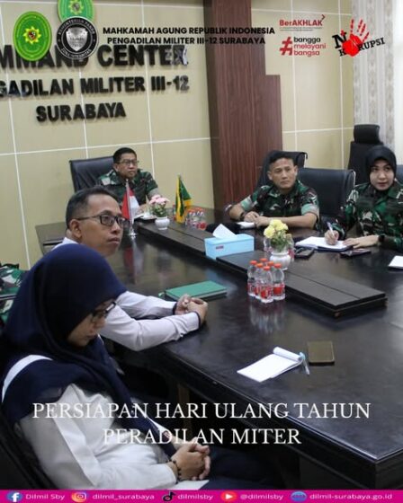 Rapat Dalam Rangka Persiapan Ulang Tahun Peradilan Militer