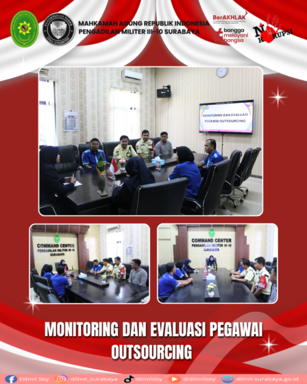 Monitoring dan evaluasi pegawai Outsourcing