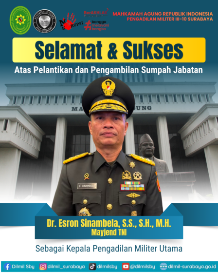 Selamat & Sukses atas Pelantikan dan Pengambilan Sumpah Jabatan