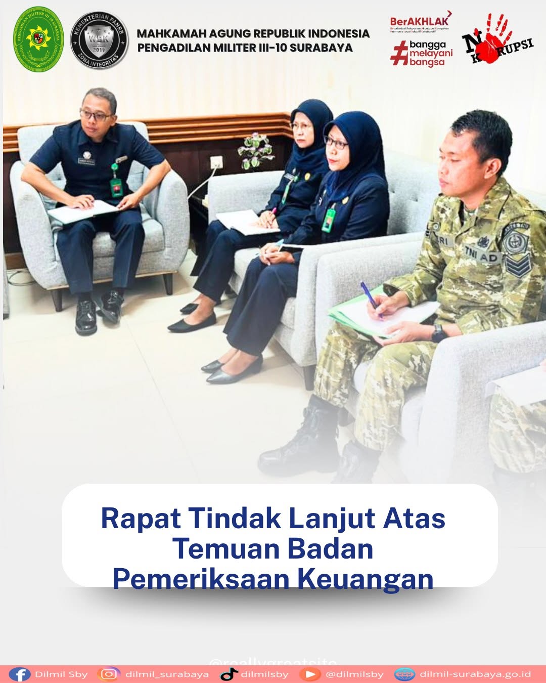 Rapat Pelaksanakan Tindak Lanjut Atas Temuan Badan Pemeriksaan Keuangan