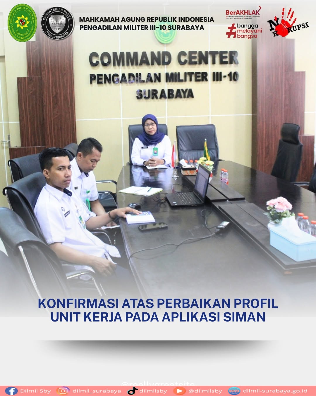 Kegiatan Konfirmasi Atas Kegiatan Perbaikan Profil Unit Kerja Pada Aplikasi SIMAN
