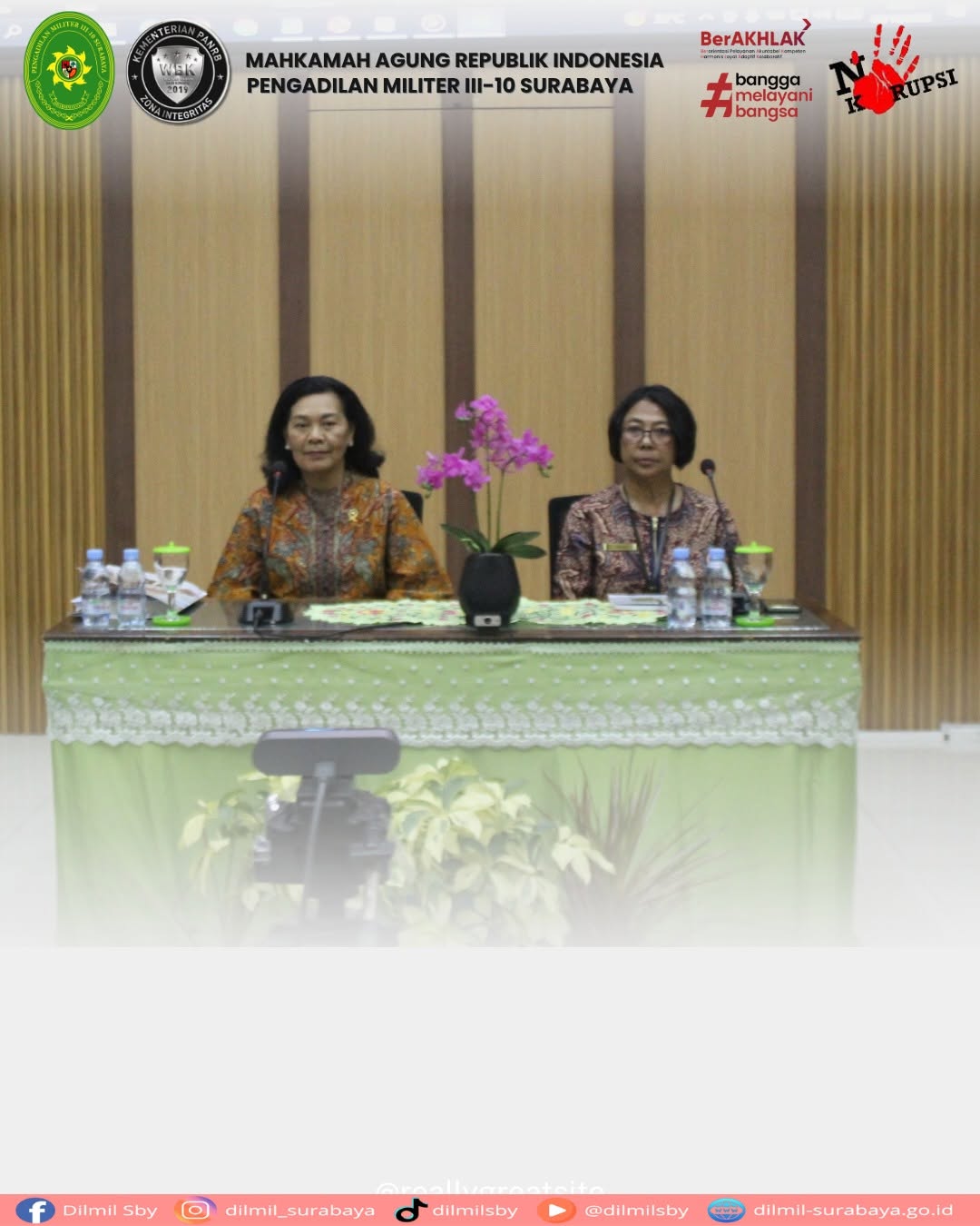 Pembinaan Daerah Oleh Hakim Agung Pengawas Dan Pembinaan Daerah Mahkamah Agung RI