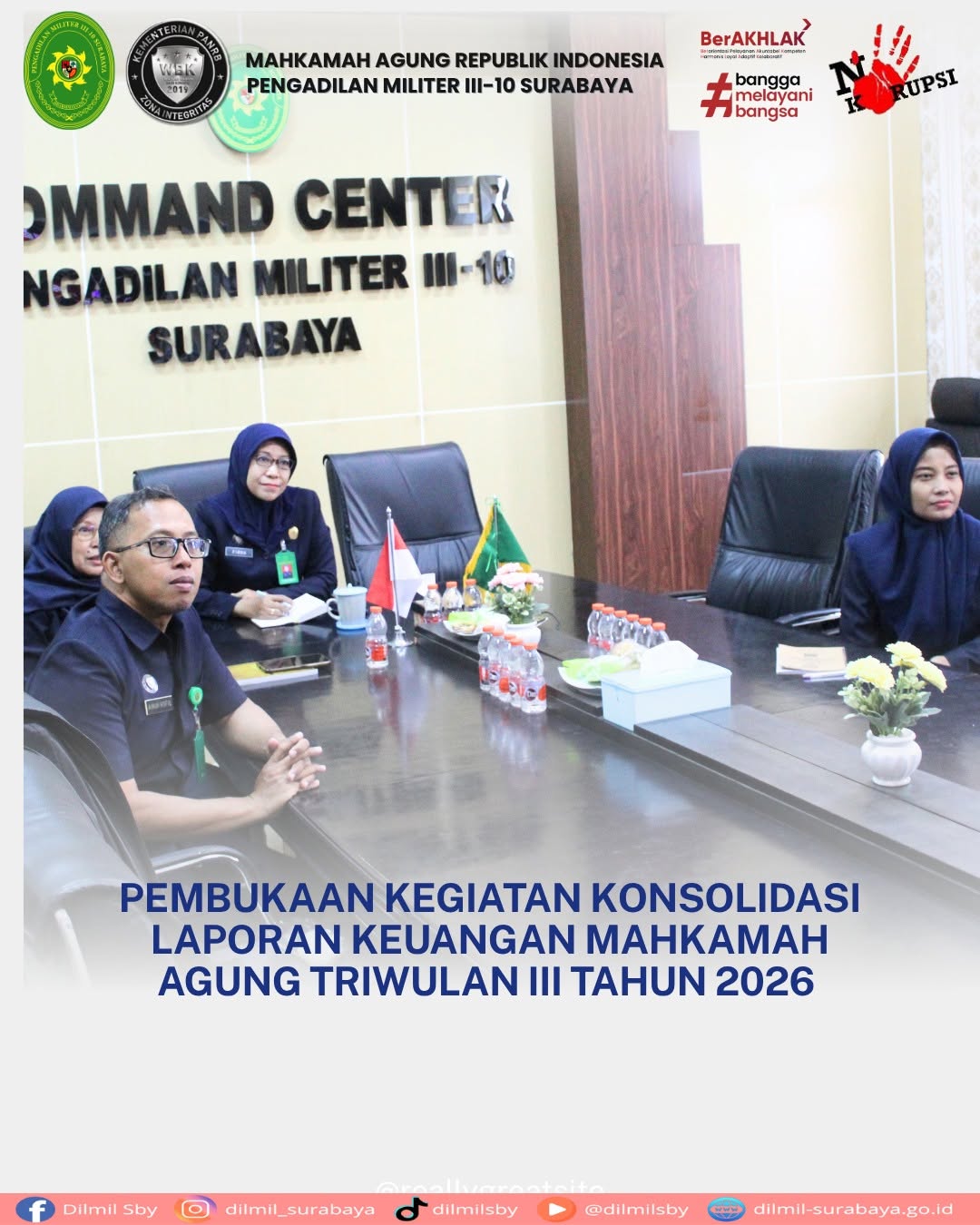 Kegiatan Konsolidasi Laporan Keuangan Mahkamah Agung Triwulan III Tahun 2026